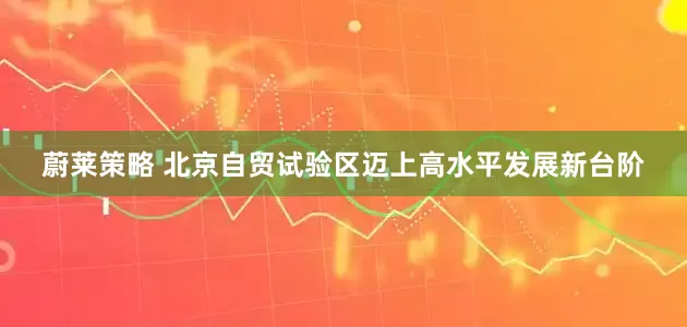 蔚莱策略 北京自贸试验区迈上高水平发展新台阶